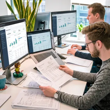 Revenue cycle team reviewing healthcare claims