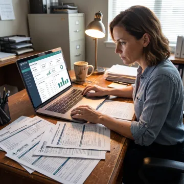 Billing specialist reviewing chiropractic claims workflow