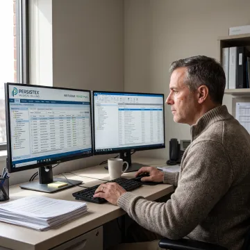 Medical billing specialist reviewing healthcare claims