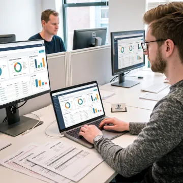 Healthcare finance team reviewing billing performance
