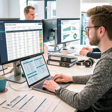 Medical billing specialists reviewing practice financial data