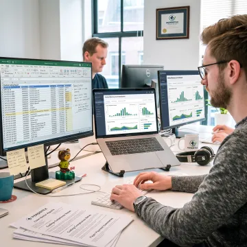 Healthcare revenue cycle team reviewing claims workflow