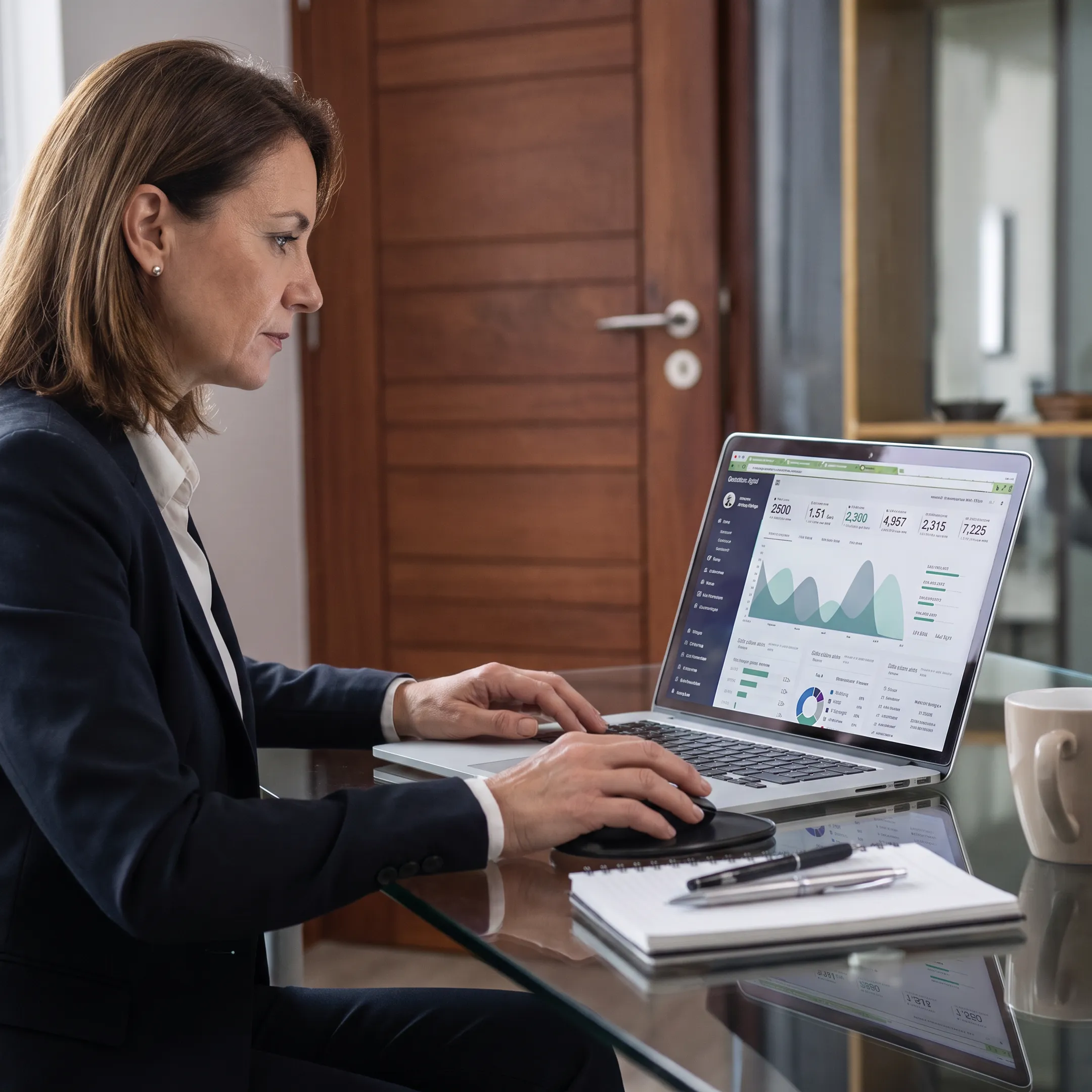 Billing specialist analyzing claims and practice revenue opportunities