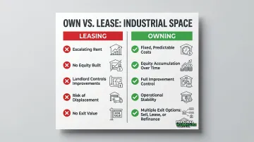 Industrial condo ownership benefits comparison versus leasing costs and exit options