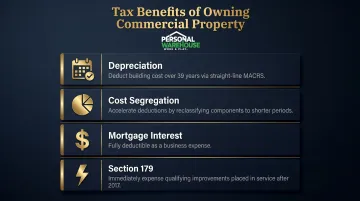 Four tax benefits of commercial property ownership depreciation cost segregation mortgage interest Section 179