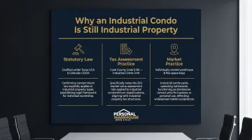 Three lines of evidence confirming industrial condominium classification statutory tax and market proof