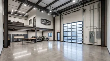 Personal Warehouse flex warehouse condo interior showing customizable commercial unit space