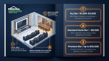 Sports den wet bar setup cost breakdown and key design components