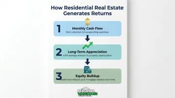 Three residential real estate return mechanisms cash flow appreciation and equity buildup