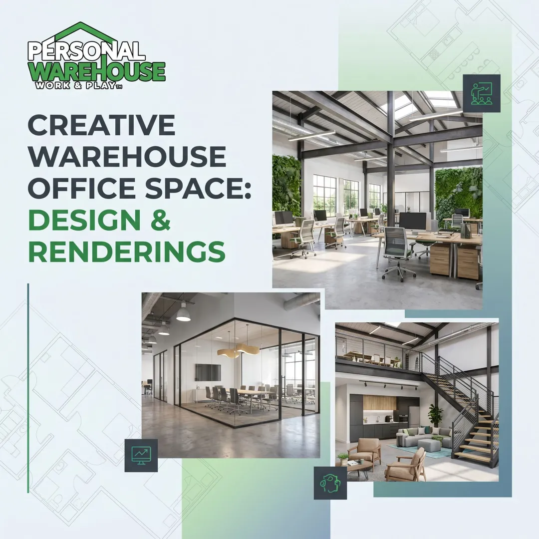 Creative Warehouse Office Space: Design & Renderings