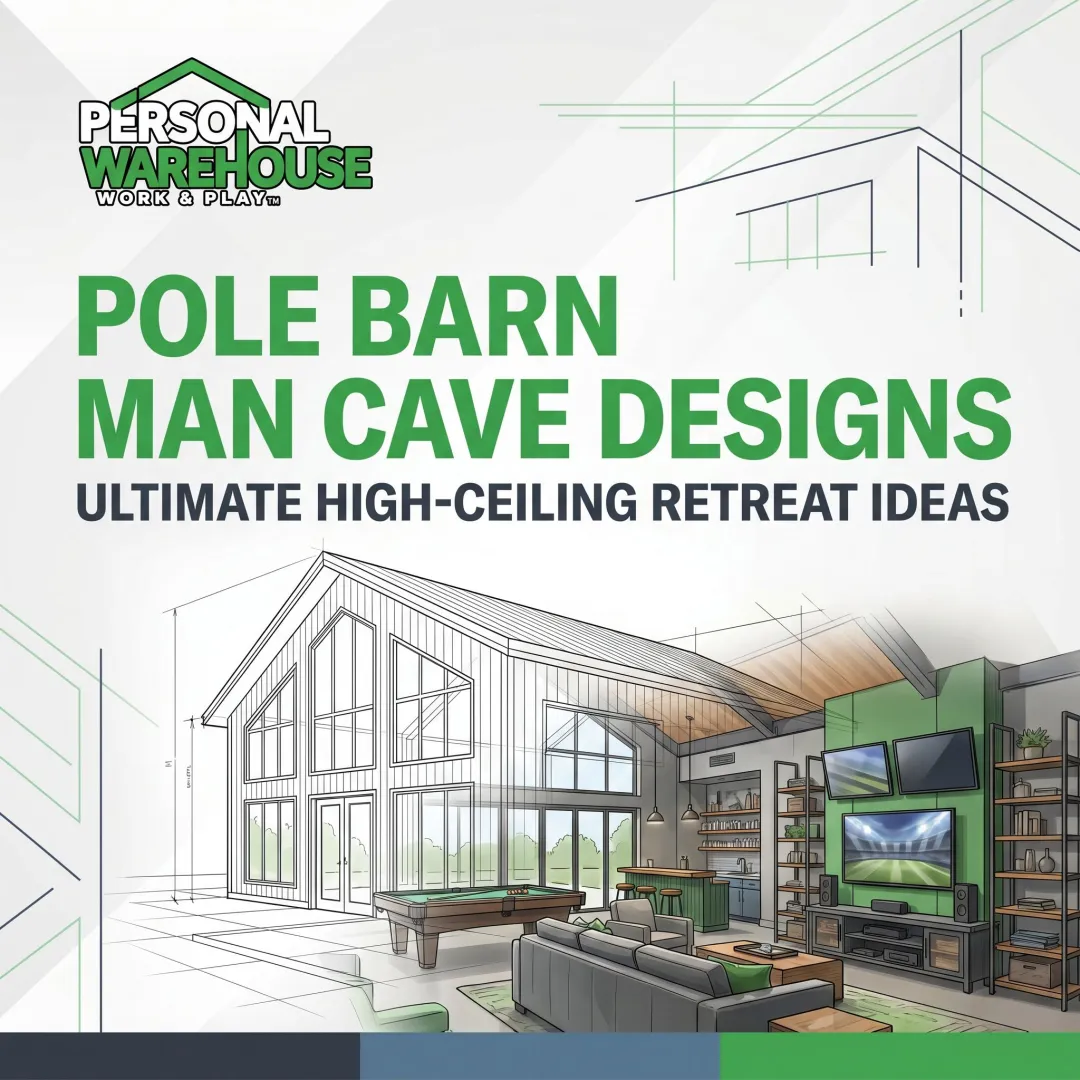 Pole Barn Man Cave Designs: Ultimate High-Ceiling Retreat Ideas