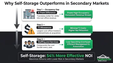 Three key variables driving self-storage NOI advantage over suburban office space