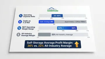 Self-storage profit margin benchmarks versus apartment and all-industry averages compared
