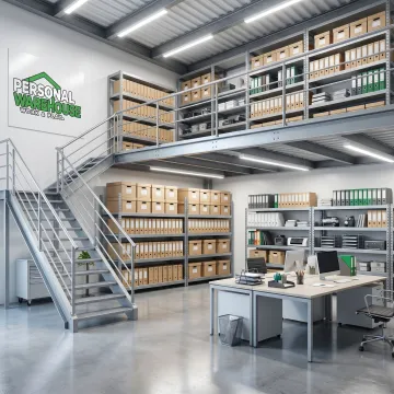 Business-ready warehouse storage interior