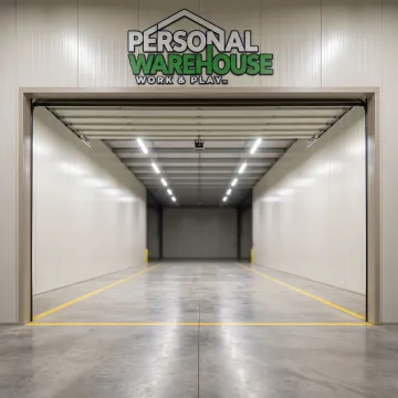 Interior of premium RV and boat storage unit