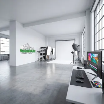 Custom photography studio workspace