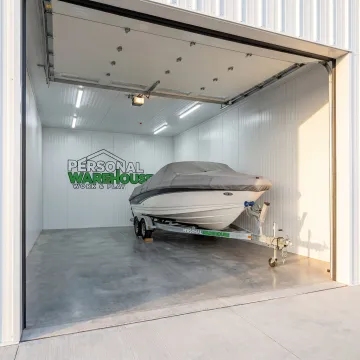 Interior of premium boat and RV storage unit