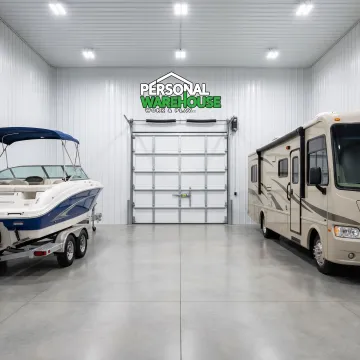 Enclosed storage unit for boat and RV