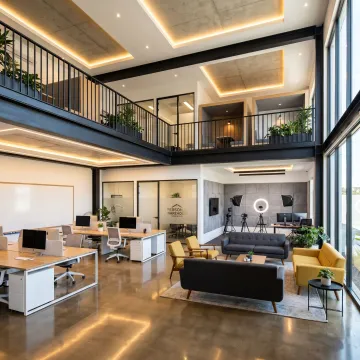 Flexible creative office interior