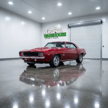 Classic car stored in climate controlled unit