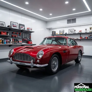Collector car displayed in premium indoor storage