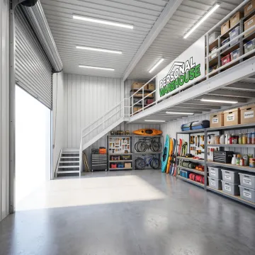 Interior of customizable storage unit