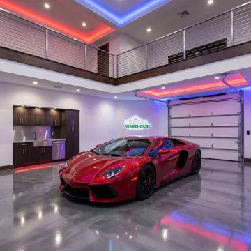 Collector car inside premium storage condo