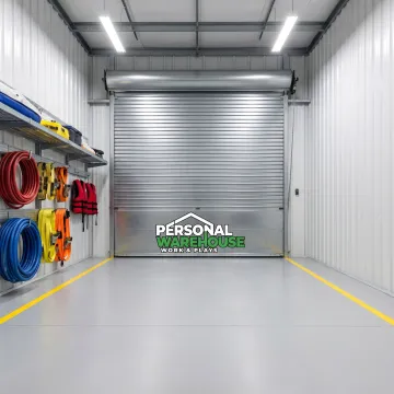 Secure enclosed RV storage space