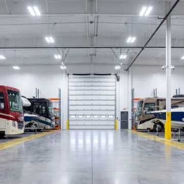 Premium boat and RV storage unit interior