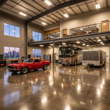 Interior of customizable vehicle storage condo