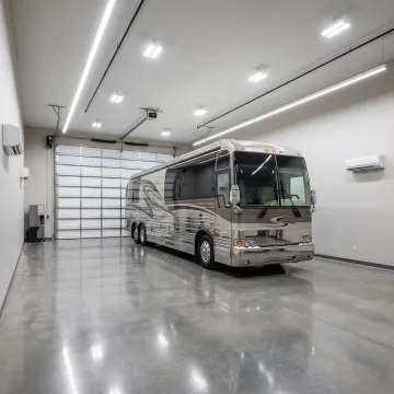 Secure enclosed RV storage interior