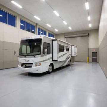 Secure enclosed RV storage space