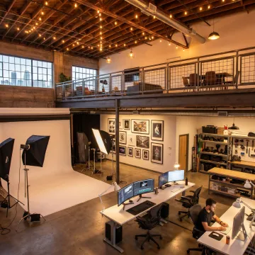 Creative workspace with customizable layout