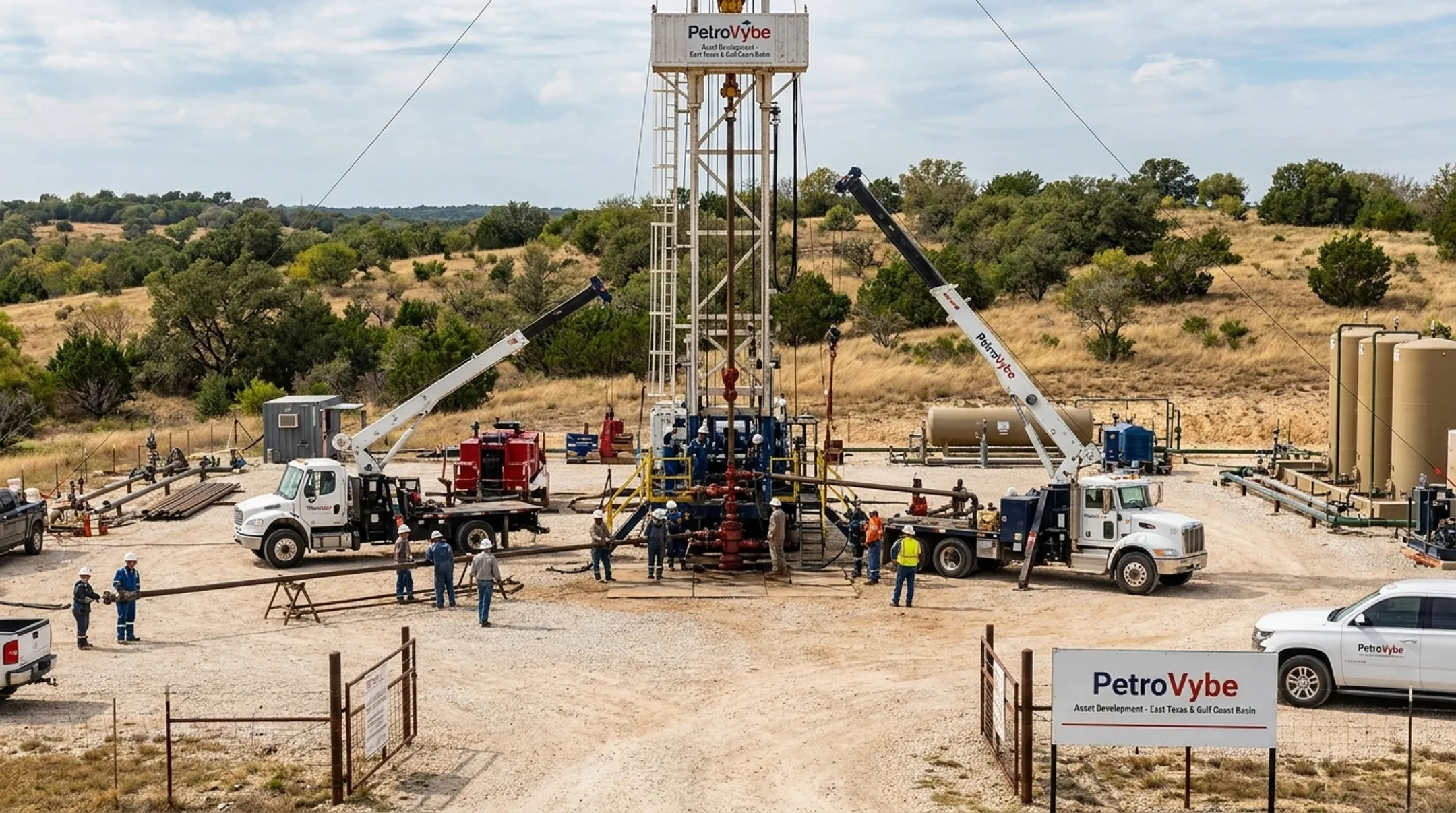 PetroVybe natural gas well operations across East Texas Gulf Coast Basin
