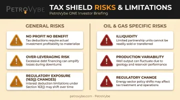Key risks and limitations of tax shield strategies overview infographic