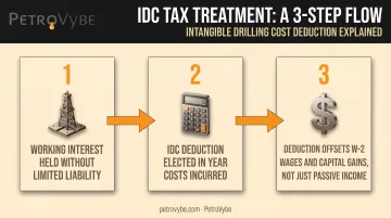 Intangible drilling cost tax deduction workflow for oil gas working interests