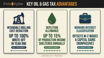 IDC deduction depletion allowance and working interest tax advantages comparison chart