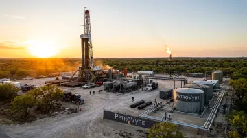 PetroVybe South Texas natural gas development well site with active drilling operations