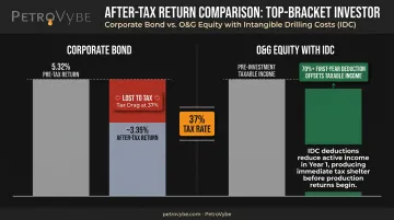 After-tax return comparison equity IDC deductions versus taxable bond income high earners