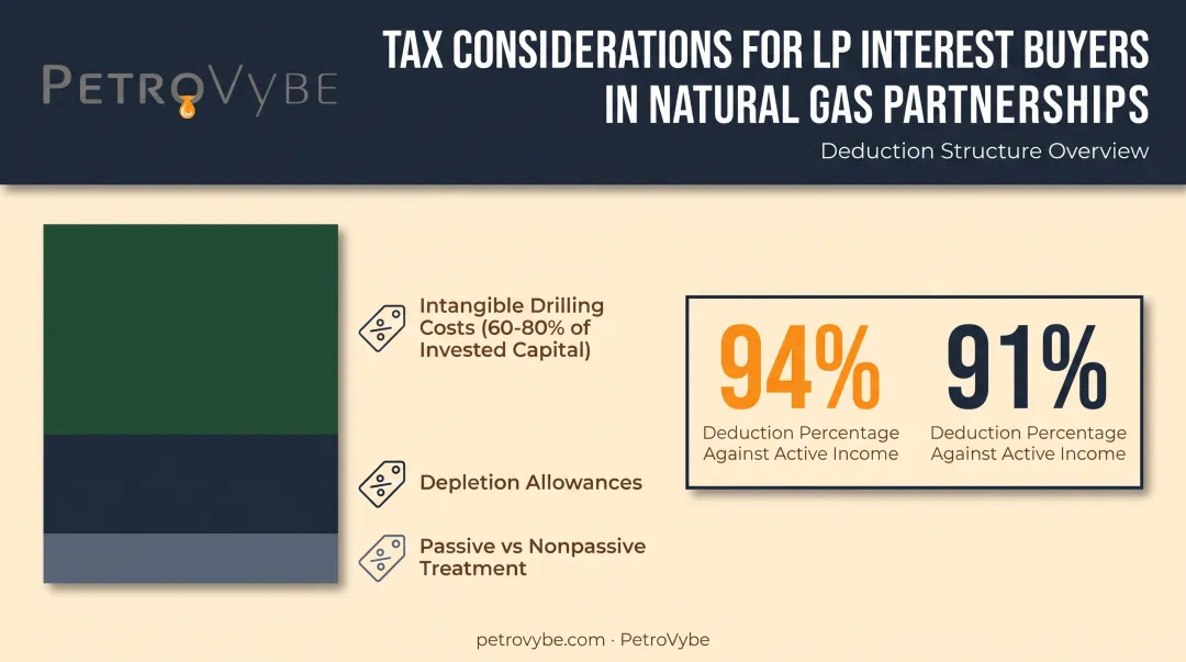 Tax deduction breakdown for oil and gas limited partnership buyers