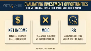Net income MOIC and IRR investment evaluation metrics comparison chart