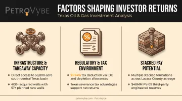 Three factors influencing basin investment returns comparison chart