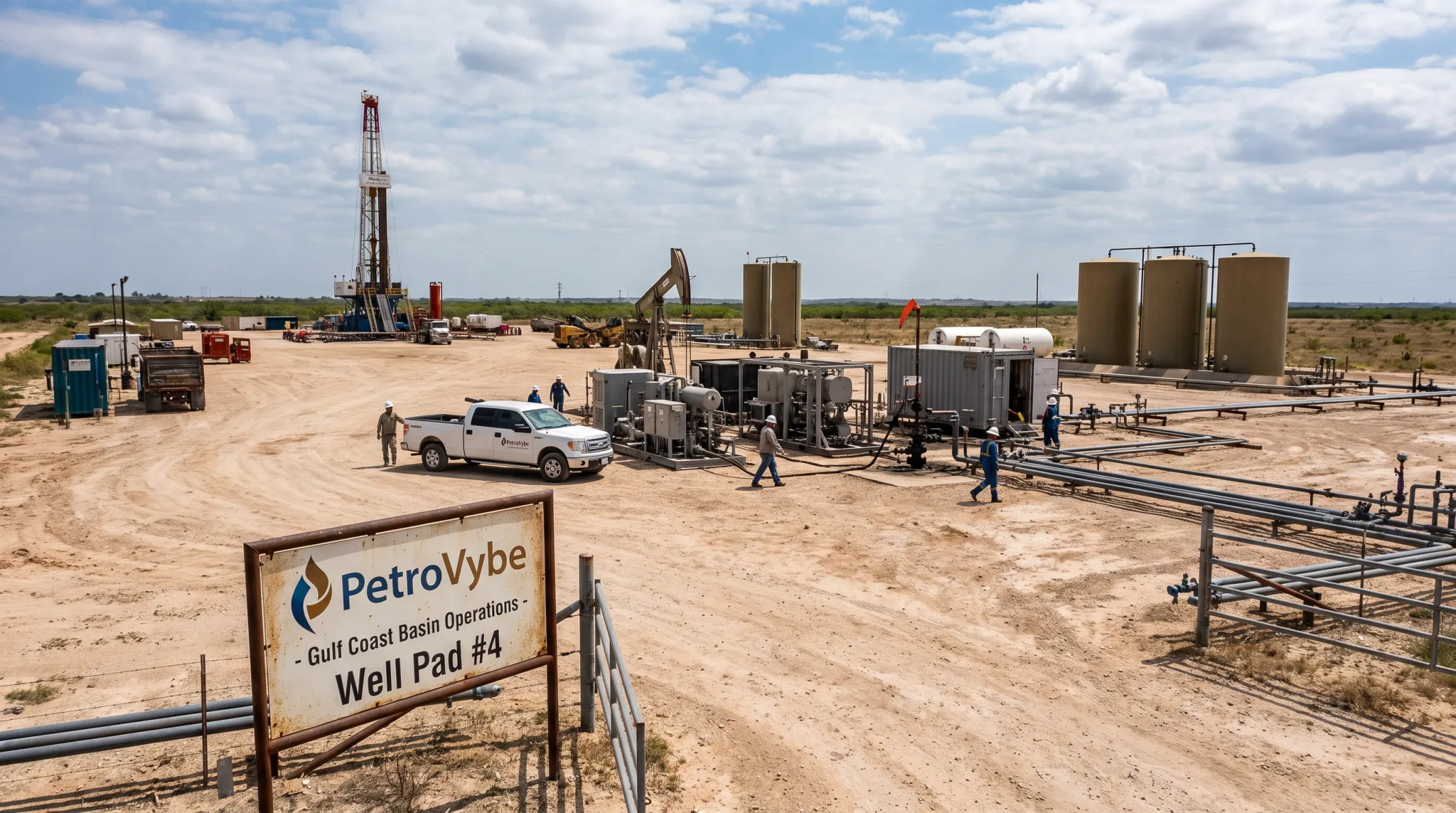 PetroVybe natural gas development site in Lavaca County South Texas