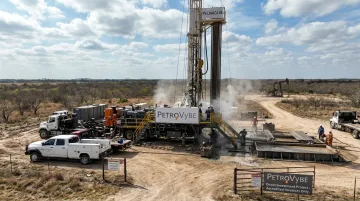 PetroVybe natural gas development site operations in Texas