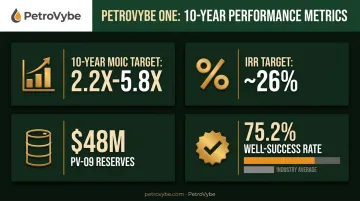 PetroVybe pre-drill investment metrics MOIC IRR and reserve valuation