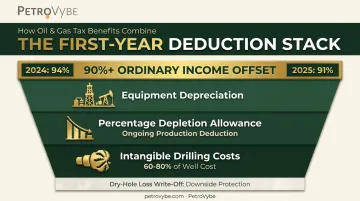 Oil and gas tax deduction stack combining IDCs depletion and depreciation