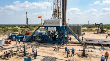 PetroVybe natural gas drilling site and active production wells