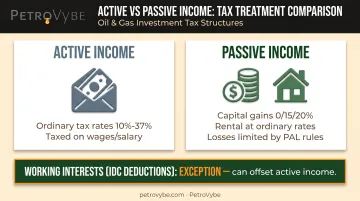 Active versus passive income tax treatment comparison chart