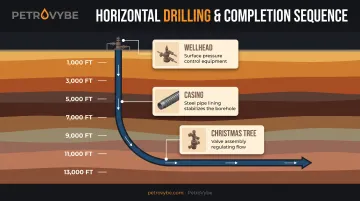 Horizontal drilling and well completion process with casing wellhead components