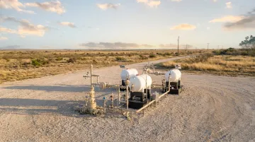 Natural gas drilling rig and energy development investment site operations